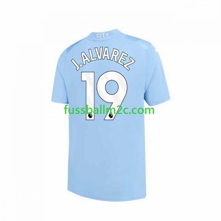 Fußballtrikots Manchester City J. ALVAREZ 19 Heim Trikotsatz 2023-2024